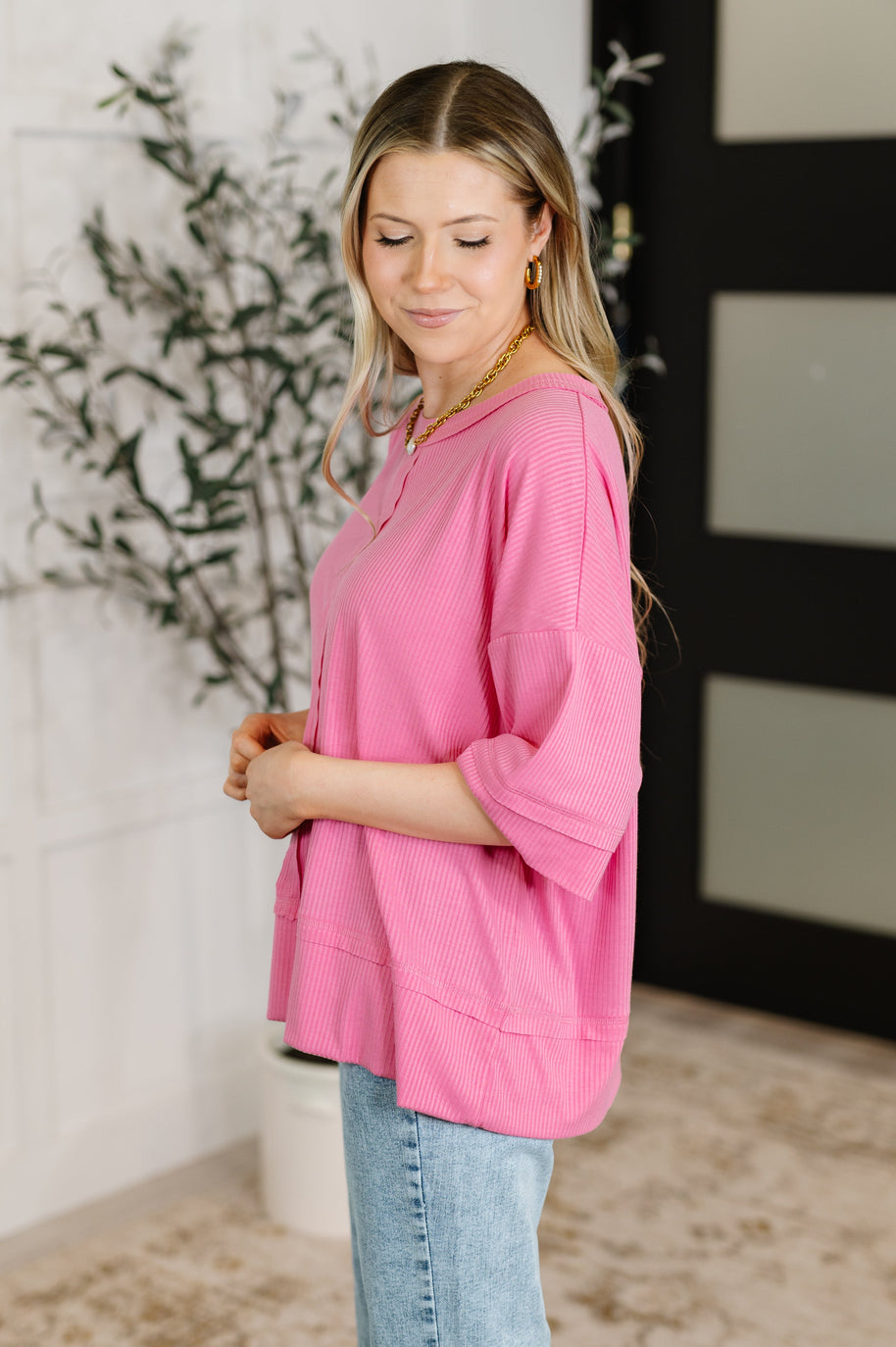 Zenana Stay On Top Relaxed Tee in Candy Pink-Womens-Ave Shops-[option4]-[option5]-[option6]-[option7]-[option8]-Shop-Boutique-Clothing-for-Women-Online