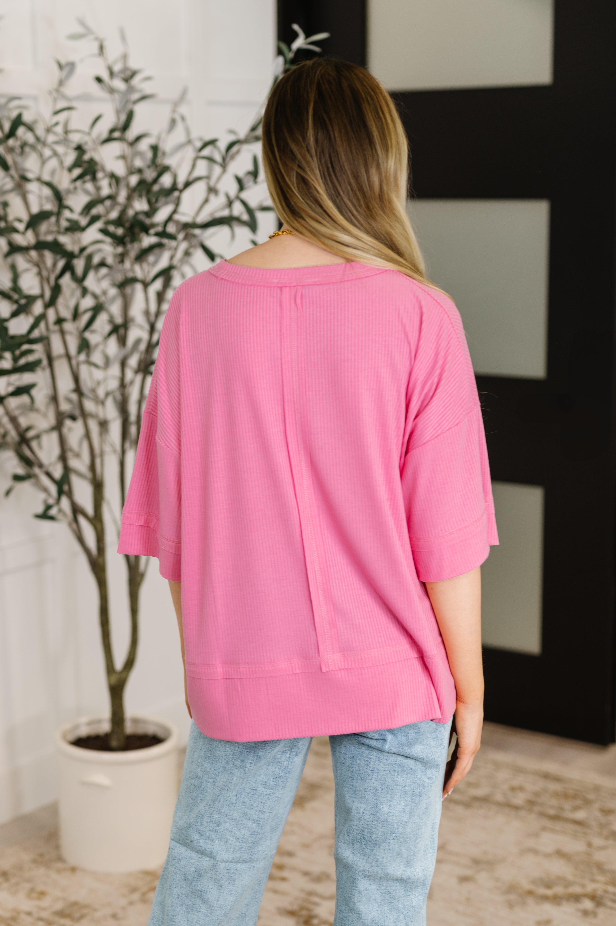 Zenana Stay On Top Relaxed Tee in Candy Pink-Womens-Ave Shops-[option4]-[option5]-[option6]-[option7]-[option8]-Shop-Boutique-Clothing-for-Women-Online