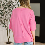 Zenana Stay On Top Relaxed Tee in Candy Pink-Womens-Ave Shops-[option4]-[option5]-[option6]-[option7]-[option8]-Shop-Boutique-Clothing-for-Women-Online