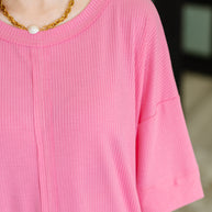 Zenana Stay On Top Relaxed Tee in Candy Pink-Womens-Ave Shops-[option4]-[option5]-[option6]-[option7]-[option8]-Shop-Boutique-Clothing-for-Women-Online