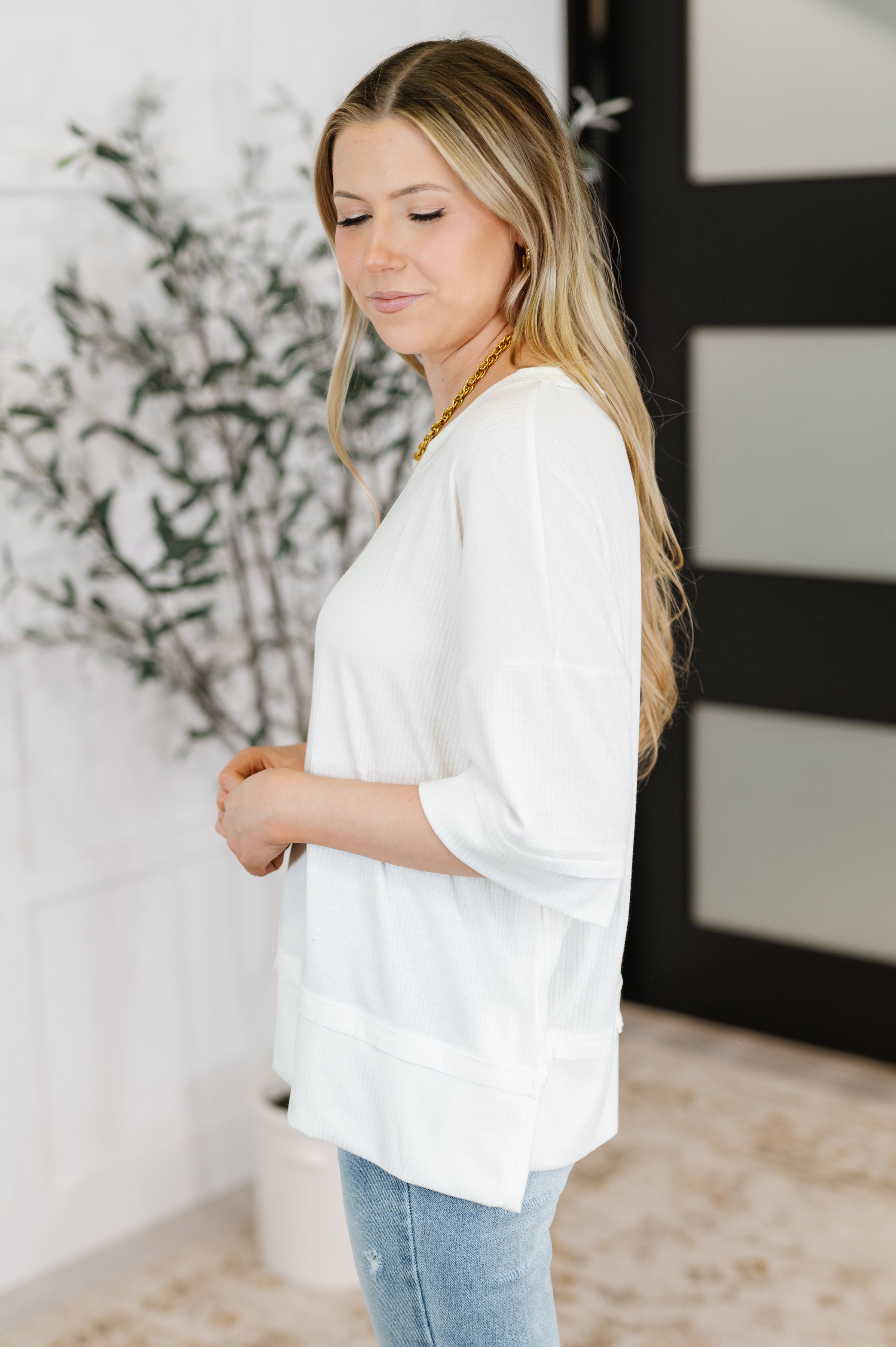 Zenana Stay On Top Relaxed Tee in Off White-Womens-Ave Shops-[option4]-[option5]-[option6]-[option7]-[option8]-Shop-Boutique-Clothing-for-Women-Online
