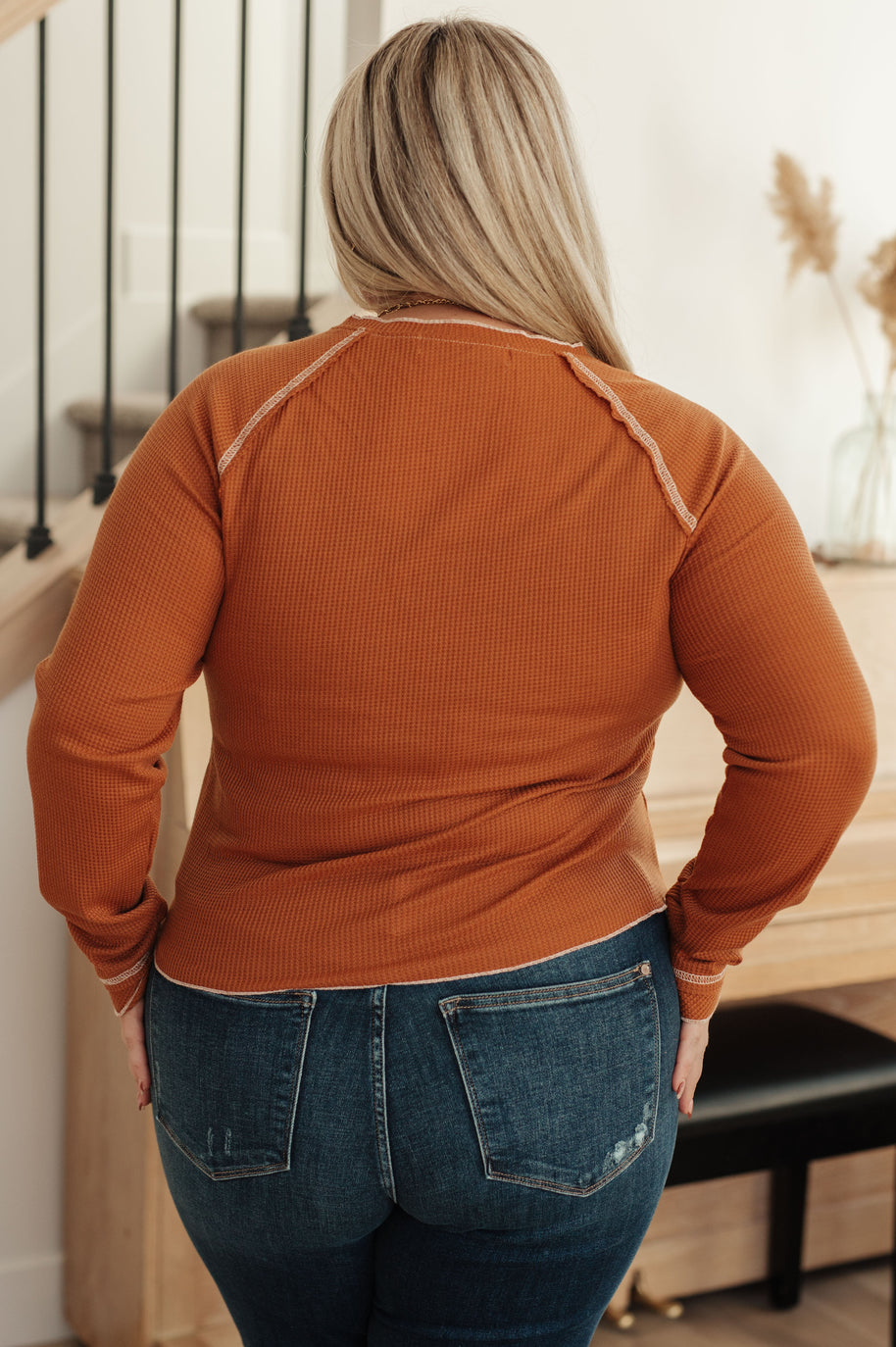 Stitch In Time Waffle Knit Top-Tops-Ave Shops-[option4]-[option5]-[option6]-[option7]-[option8]-Shop-Boutique-Clothing-for-Women-Online