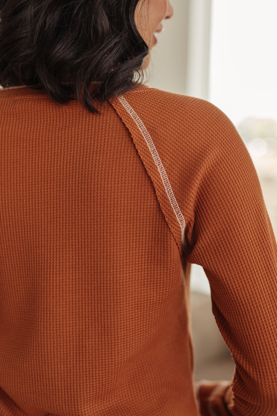 Stitch In Time Waffle Knit Top-Tops-Ave Shops-[option4]-[option5]-[option6]-[option7]-[option8]-Shop-Boutique-Clothing-for-Women-Online