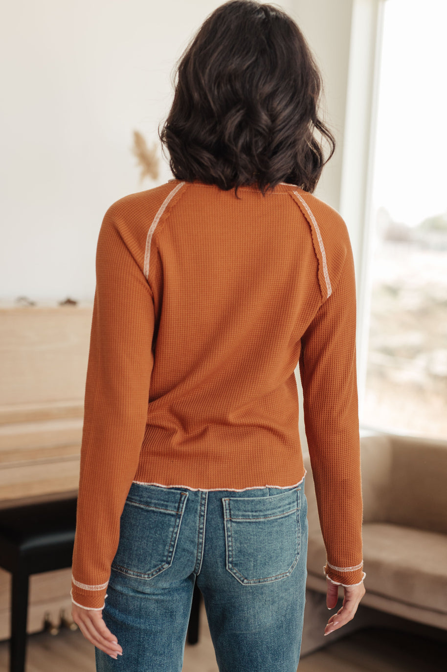 Stitch In Time Waffle Knit Top-Tops-Ave Shops-[option4]-[option5]-[option6]-[option7]-[option8]-Shop-Boutique-Clothing-for-Women-Online