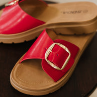 Strawberry Slip on Slide in Delight Red-Womens-Ave Shops-[option4]-[option5]-[option6]-[option7]-[option8]-Shop-Boutique-Clothing-for-Women-Online