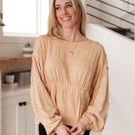 Streets of Prague Top In Peach-Womens-Ave Shops-[option4]-[option5]-[option6]-[option7]-[option8]-Shop-Boutique-Clothing-for-Women-Online