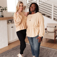 Streets of Prague Top In Peach-Womens-Ave Shops-[option4]-[option5]-[option6]-[option7]-[option8]-Shop-Boutique-Clothing-for-Women-Online