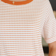 Sunbeam Shuffle Banded Round Neck Top in Orange-Womens-Ave Shops-[option4]-[option5]-[option6]-[option7]-[option8]-Shop-Boutique-Clothing-for-Women-Online