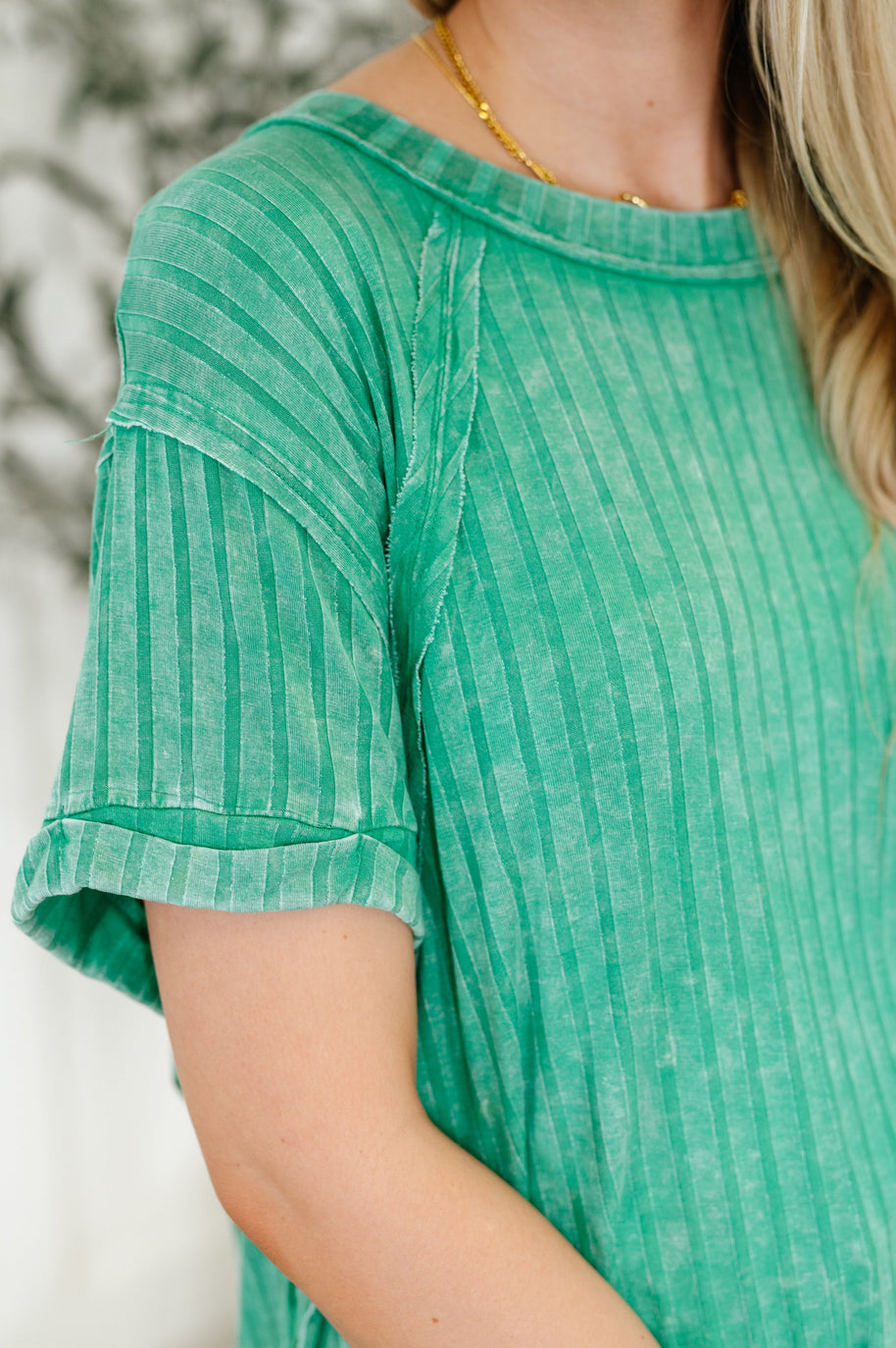 Zenana Sunday's Bestie Mineral Wash Top in Kelly Green-Womens-Ave Shops-[option4]-[option5]-[option6]-[option7]-[option8]-Shop-Boutique-Clothing-for-Women-Online