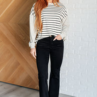 Super Clever Patchwork Striped Top in Ivory-Tops-Ave Shops-[option4]-[option5]-[option6]-[option7]-[option8]-Shop-Boutique-Clothing-for-Women-Online