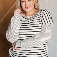 Super Clever Patchwork Striped Top in Ivory-Tops-Ave Shops-[option4]-[option5]-[option6]-[option7]-[option8]-Shop-Boutique-Clothing-for-Women-Online