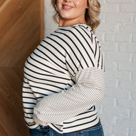 Super Clever Patchwork Striped Top in Ivory-Tops-Ave Shops-[option4]-[option5]-[option6]-[option7]-[option8]-Shop-Boutique-Clothing-for-Women-Online