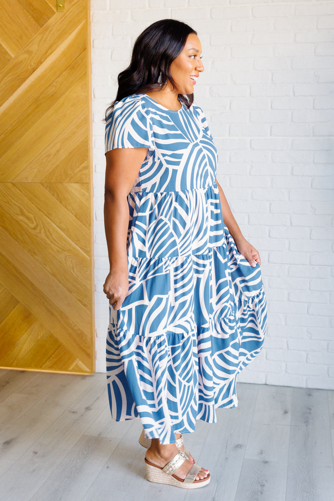 Surf Watch Tiered Midi Dress-Dresses-Ave Shops-[option4]-[option5]-[option6]-[option7]-[option8]-Shop-Boutique-Clothing-for-Women-Online