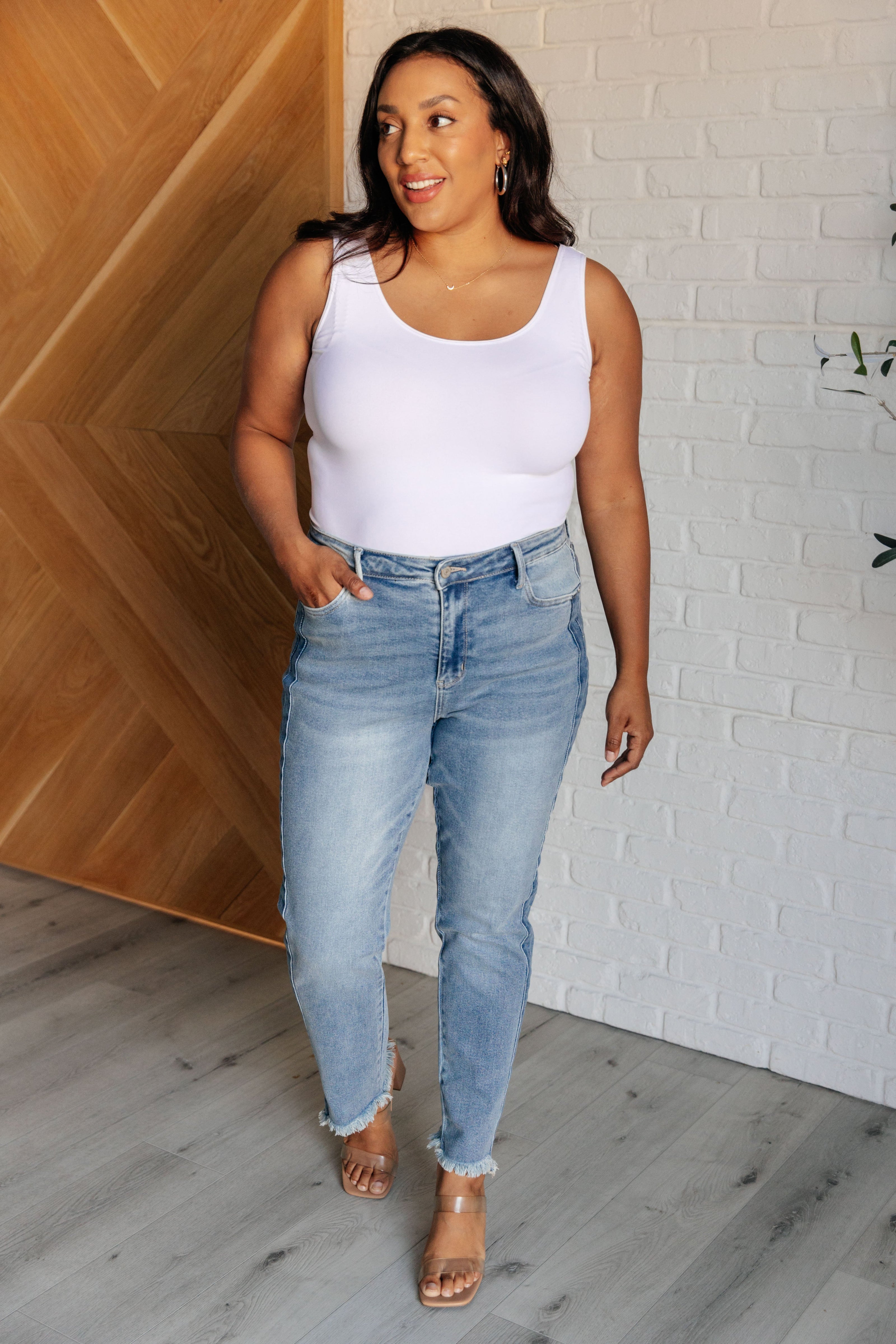 Judy Blue Susan High Rise Side Panel Detail Slim Jeans-Denim-Ave Shops-[option4]-[option5]-[option6]-[option7]-[option8]-Shop-Boutique-Clothing-for-Women-Online