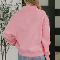 Sweater Weather Half Zip High Neck Pullover in Dark Pink-Womens-Ave Shops-[option4]-[option5]-[option6]-[option7]-[option8]-Shop-Boutique-Clothing-for-Women-Online