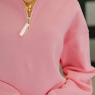 Sweater Weather Half Zip High Neck Pullover in Dark Pink-Womens-Ave Shops-[option4]-[option5]-[option6]-[option7]-[option8]-Shop-Boutique-Clothing-for-Women-Online
