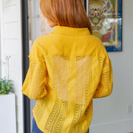 Sweeter Than Nectar Lace Button Down in Honey-Tops-Ave Shops-[option4]-[option5]-[option6]-[option7]-[option8]-Shop-Boutique-Clothing-for-Women-Online