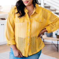 Sweeter Than Nectar Lace Button Down in Honey-Tops-Ave Shops-[option4]-[option5]-[option6]-[option7]-[option8]-Shop-Boutique-Clothing-for-Women-Online