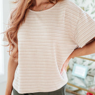 Textured Boxy Top in Taupe-Tops-Ave Shops-[option4]-[option5]-[option6]-[option7]-[option8]-Shop-Boutique-Clothing-for-Women-Online
