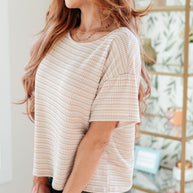 Textured Boxy Top in Taupe-Tops-Ave Shops-[option4]-[option5]-[option6]-[option7]-[option8]-Shop-Boutique-Clothing-for-Women-Online