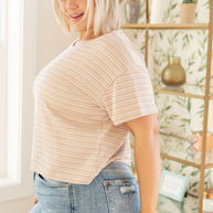 Textured Boxy Top in Taupe-Tops-Ave Shops-[option4]-[option5]-[option6]-[option7]-[option8]-Shop-Boutique-Clothing-for-Women-Online