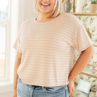 Textured Boxy Top in Taupe-Tops-Ave Shops-[option4]-[option5]-[option6]-[option7]-[option8]-Shop-Boutique-Clothing-for-Women-Online