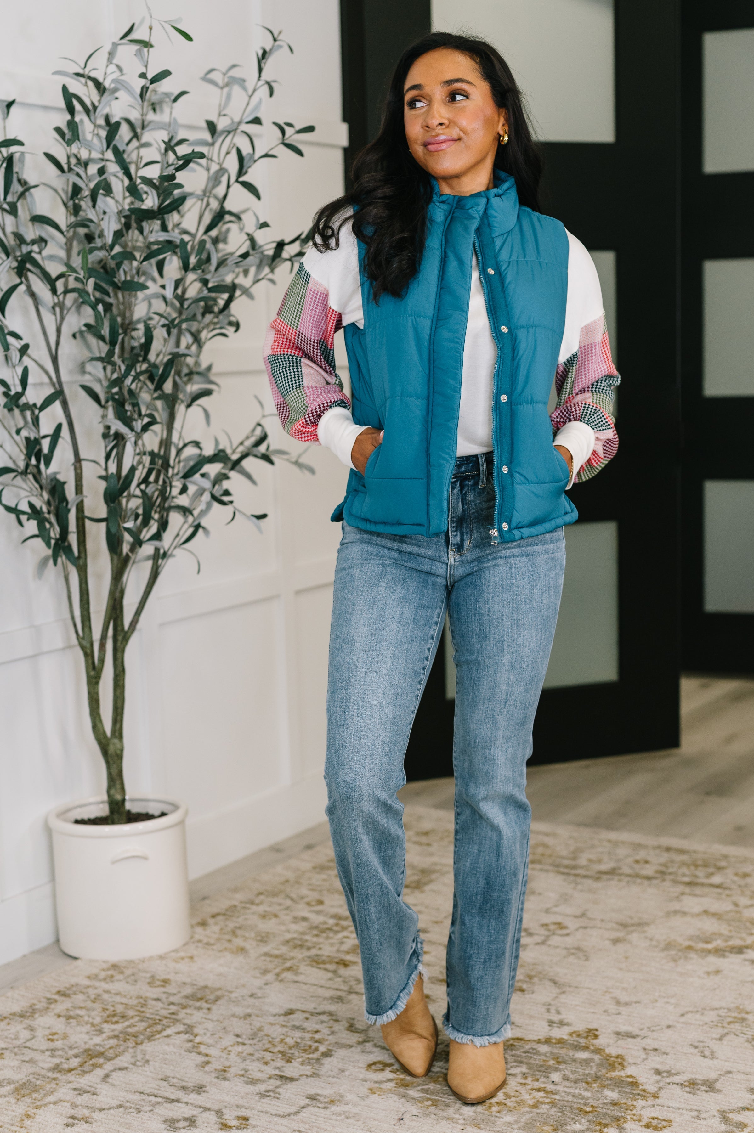 That's What I'm Talkin' About Puffer Vest in Teal-Womens-Ave Shops-[option4]-[option5]-[option6]-[option7]-[option8]-Shop-Boutique-Clothing-for-Women-Online