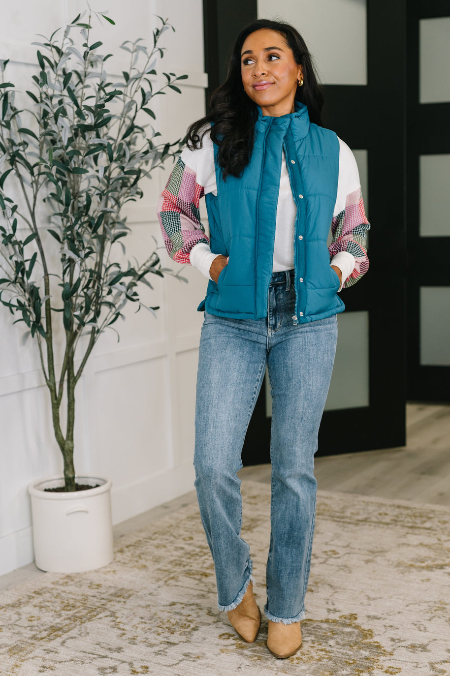 That's What I'm Talkin' About Puffer Vest in Teal-Womens-Ave Shops-[option4]-[option5]-[option6]-[option7]-[option8]-Shop-Boutique-Clothing-for-Women-Online