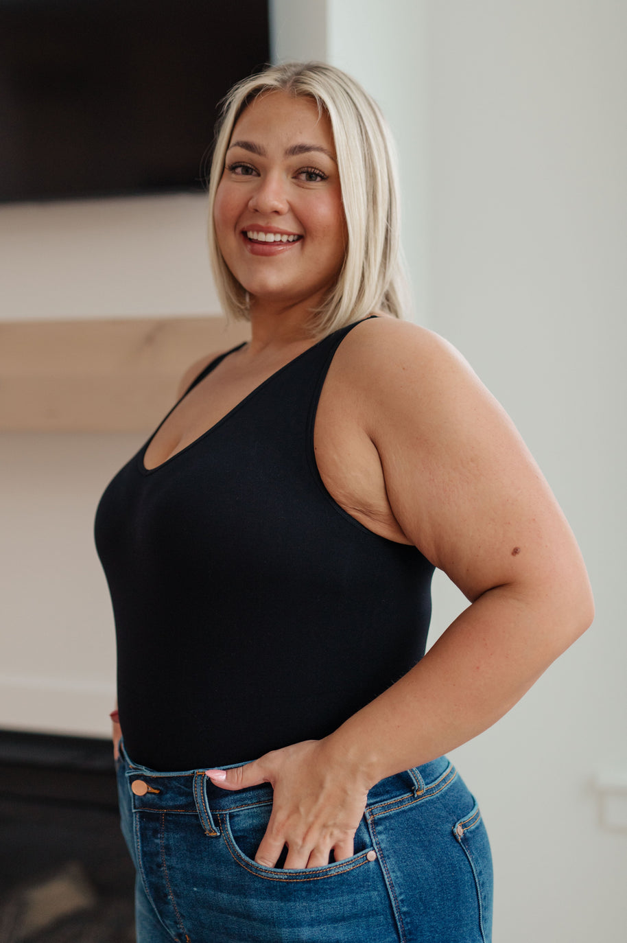 The Basics Bodysuit In Black-Womens-Ave Shops-[option4]-[option5]-[option6]-[option7]-[option8]-Shop-Boutique-Clothing-for-Women-Online