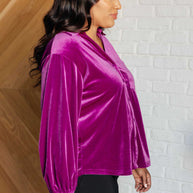 The Best Policy Velvet Balloon Sleeve Top-Tops-Ave Shops-[option4]-[option5]-[option6]-[option7]-[option8]-Shop-Boutique-Clothing-for-Women-Online