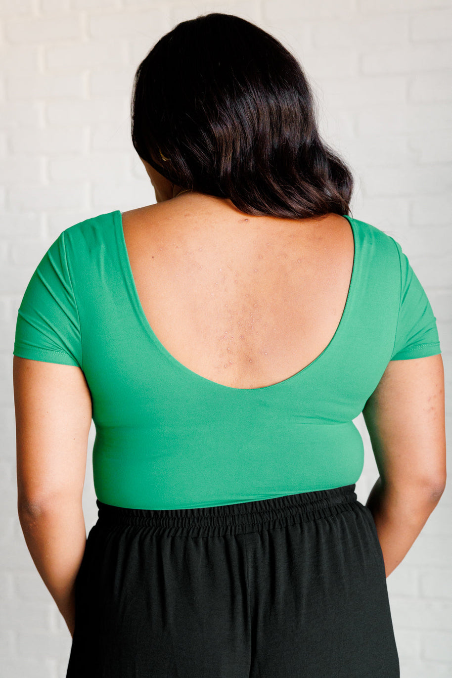They're Not Like Us Square Neck Bodysuit in Emerald Green-Tops-Ave Shops-[option4]-[option5]-[option6]-[option7]-[option8]-Shop-Boutique-Clothing-for-Women-Online