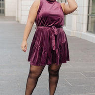 Tied In A Bow Velvet Dress-Dresses-Ave Shops-[option4]-[option5]-[option6]-[option7]-[option8]-Shop-Boutique-Clothing-for-Women-Online
