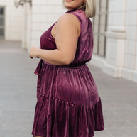 Tied In A Bow Velvet Dress-Dresses-Ave Shops-[option4]-[option5]-[option6]-[option7]-[option8]-Shop-Boutique-Clothing-for-Women-Online