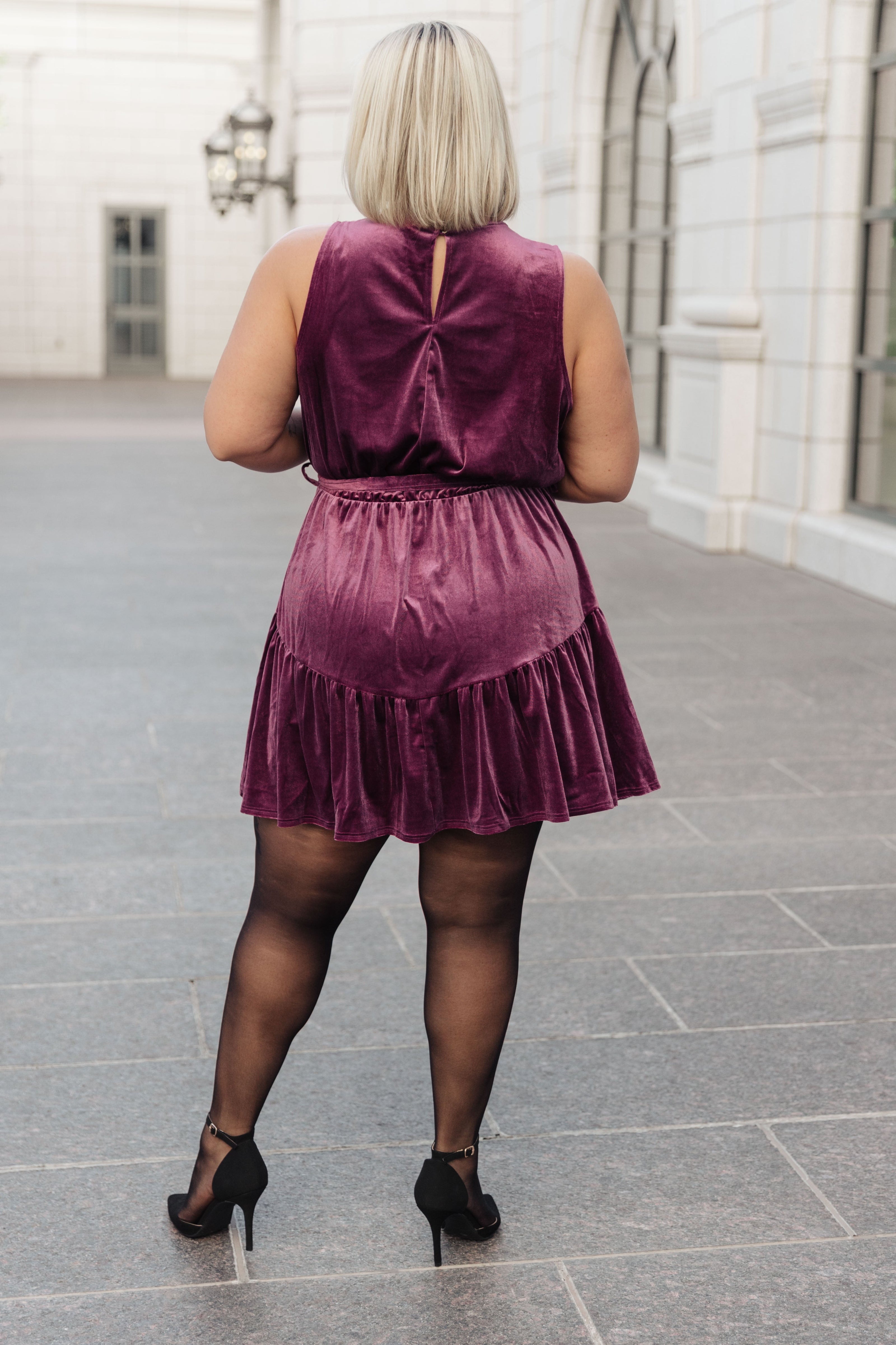 Tied In A Bow Velvet Dress-Dresses-Ave Shops-[option4]-[option5]-[option6]-[option7]-[option8]-Shop-Boutique-Clothing-for-Women-Online