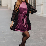 Tied In A Bow Velvet Dress-Dresses-Ave Shops-[option4]-[option5]-[option6]-[option7]-[option8]-Shop-Boutique-Clothing-for-Women-Online