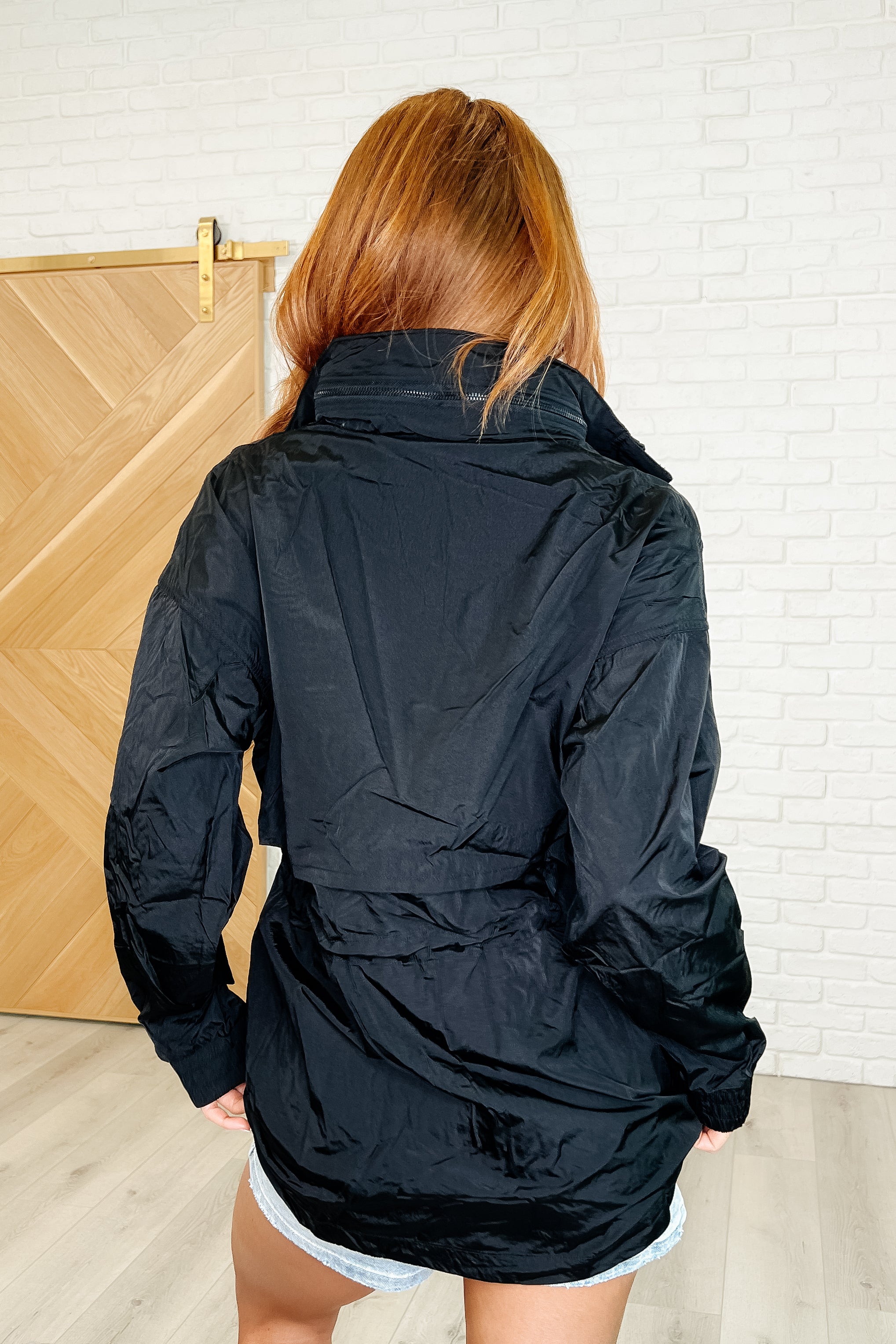 Track Snack Windbreaker in Black-Womens-Ave Shops-[option4]-[option5]-[option6]-[option7]-[option8]-Shop-Boutique-Clothing-for-Women-Online