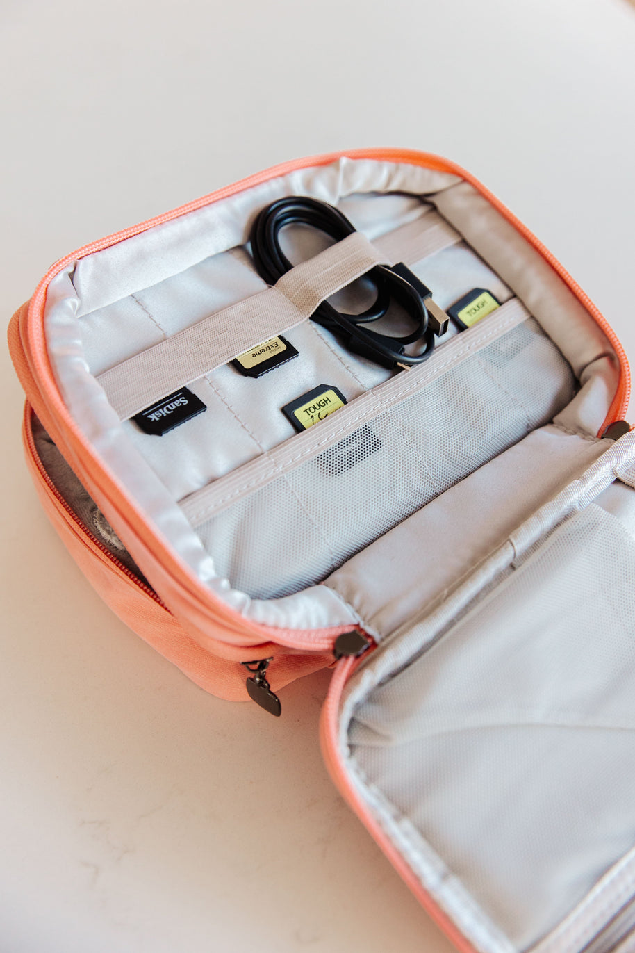 Travel Cord Organizer Case in Pink-Home & Decor-Ave Shops-[option4]-[option5]-[option6]-[option7]-[option8]-Shop-Boutique-Clothing-for-Women-Online