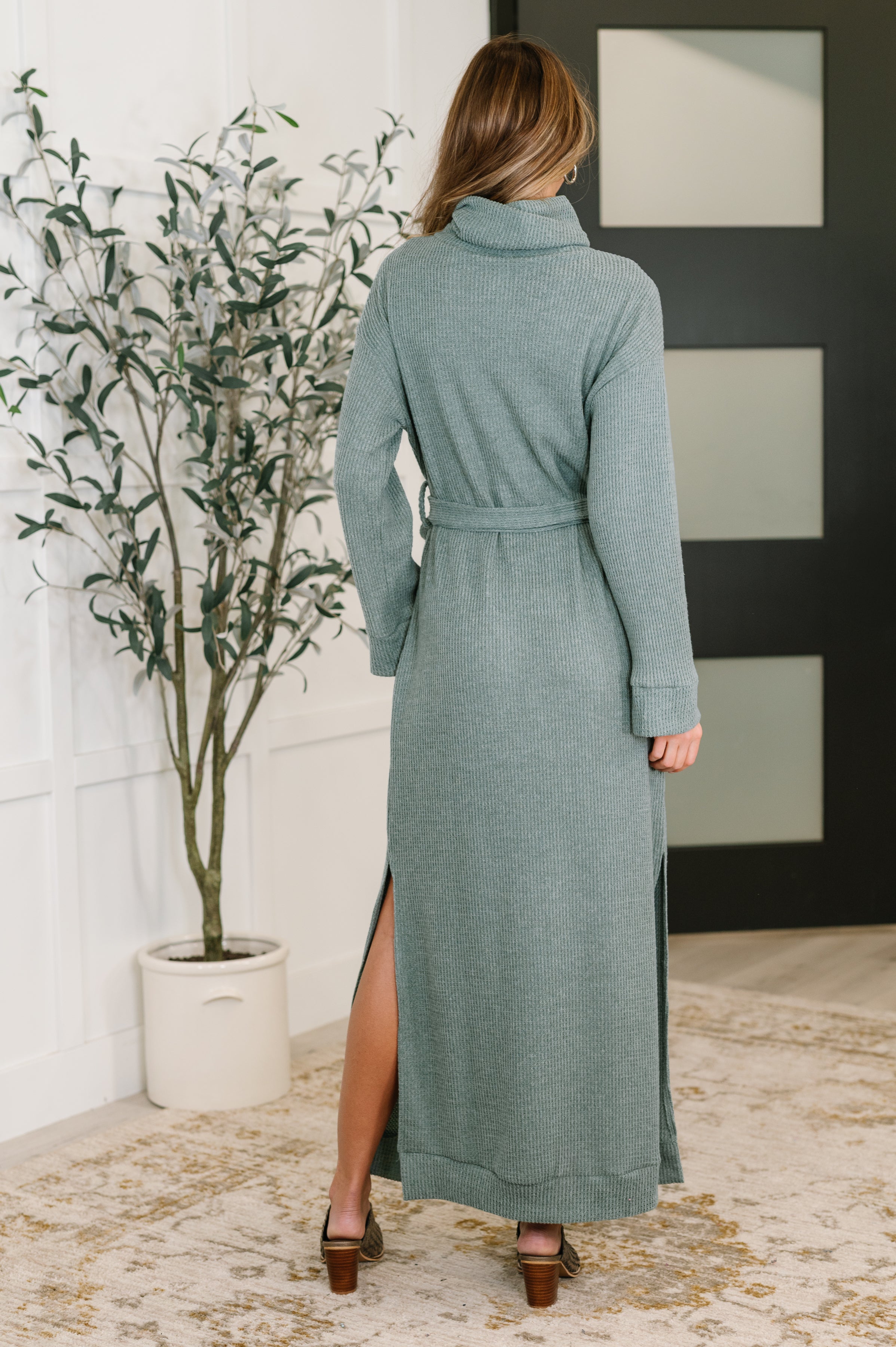 Travel Plush Knit Dress in Soft Teal-Womens-Ave Shops-[option4]-[option5]-[option6]-[option7]-[option8]-Shop-Boutique-Clothing-for-Women-Online