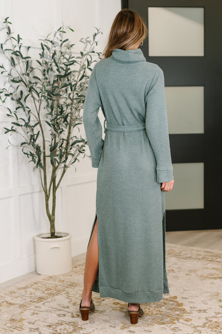 Travel Plush Knit Dress in Soft Teal-Womens-Ave Shops-[option4]-[option5]-[option6]-[option7]-[option8]-Shop-Boutique-Clothing-for-Women-Online