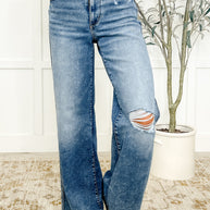 Judy Blue Tucker High Rise Vintage Wash Wide Leg Jeans-Womens-Ave Shops-[option4]-[option5]-[option6]-[option7]-[option8]-Shop-Boutique-Clothing-for-Women-Online