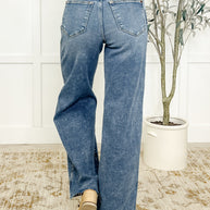 Judy Blue Tucker High Rise Vintage Wash Wide Leg Jeans-Womens-Ave Shops-[option4]-[option5]-[option6]-[option7]-[option8]-Shop-Boutique-Clothing-for-Women-Online