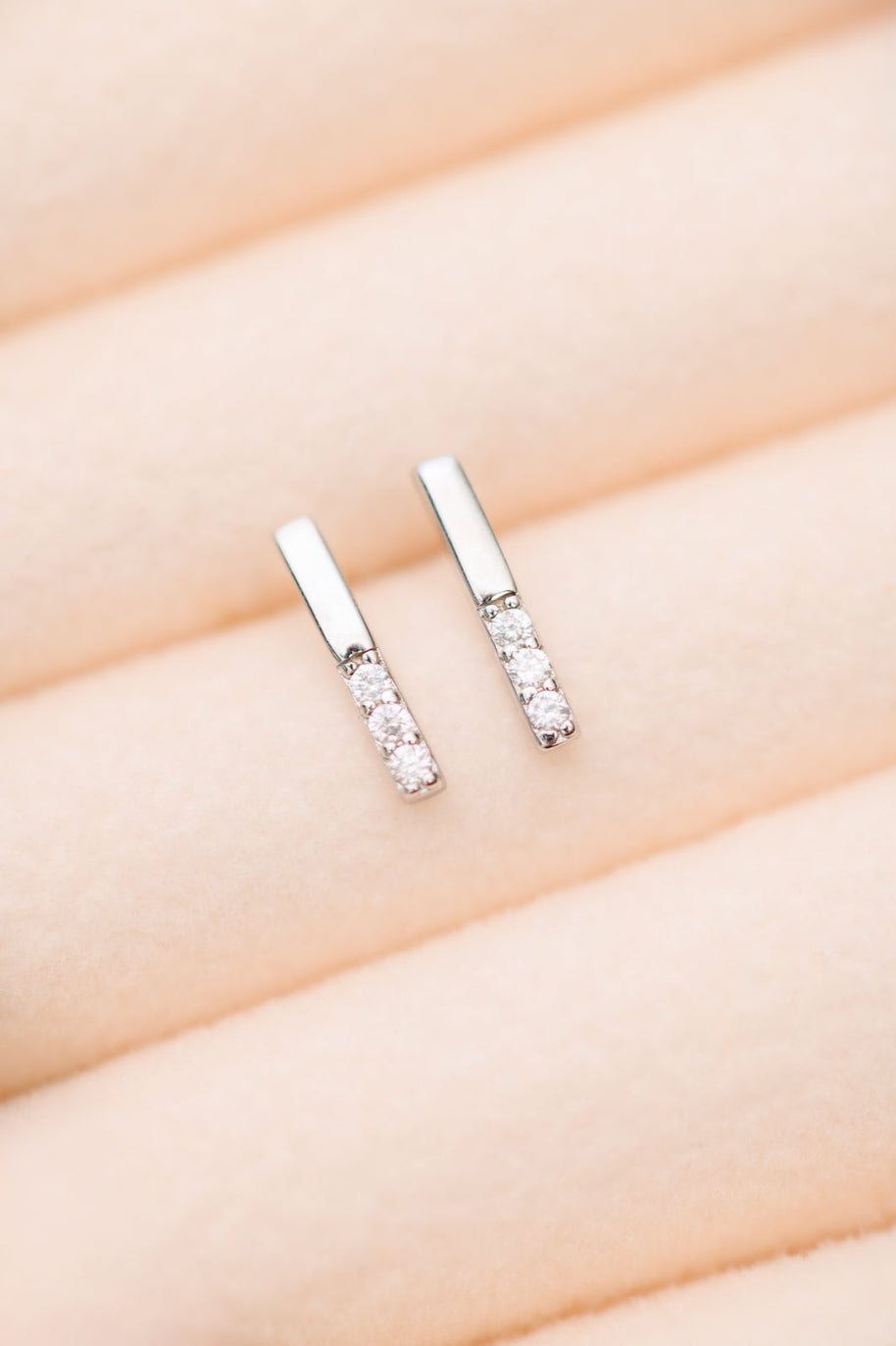 Twin Sparkle Silver Stud Earrings-Accessories-Ave Shops-[option4]-[option5]-[option6]-[option7]-[option8]-Shop-Boutique-Clothing-for-Women-Online