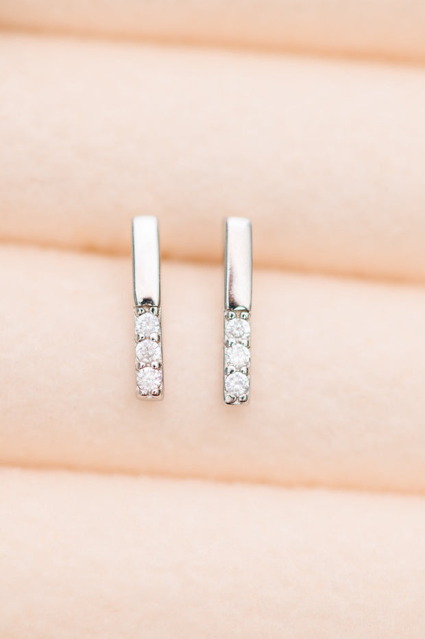 Twin Sparkle Silver Stud Earrings-Accessories-Ave Shops-[option4]-[option5]-[option6]-[option7]-[option8]-Shop-Boutique-Clothing-for-Women-Online