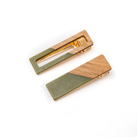Two Tone Hair Clip Set in Green-Accessories-Ave Shops-[option4]-[option5]-[option6]-[option7]-[option8]-Shop-Boutique-Clothing-for-Women-Online