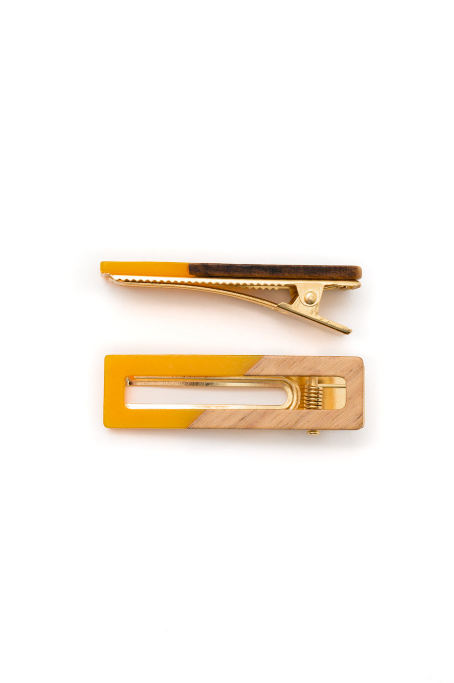 Two Tone Hair Clip Set in Yellow-Accessories-Ave Shops-[option4]-[option5]-[option6]-[option7]-[option8]-Shop-Boutique-Clothing-for-Women-Online
