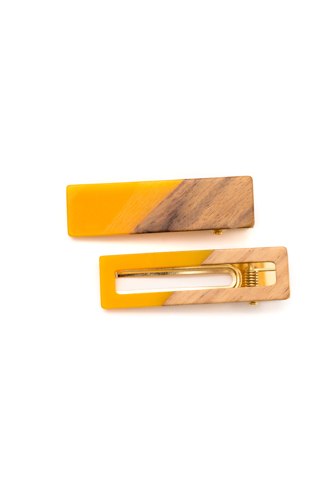 Two Tone Hair Clip Set in Yellow-Accessories-Ave Shops-[option4]-[option5]-[option6]-[option7]-[option8]-Shop-Boutique-Clothing-for-Women-Online
