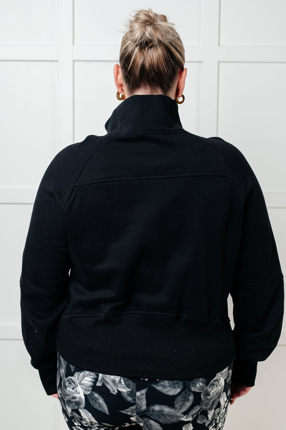 Under Her Spell Half Zip Pullover in Black-Tops-Ave Shops-[option4]-[option5]-[option6]-[option7]-[option8]-Shop-Boutique-Clothing-for-Women-Online