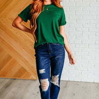 Uptown Crew T-Shirt in Green-Womens-Ave Shops-[option4]-[option5]-[option6]-[option7]-[option8]-Shop-Boutique-Clothing-for-Women-Online