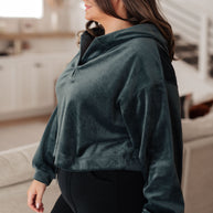 Velvet Icon Hoodie In Grey Blue-Tops-Ave Shops-[option4]-[option5]-[option6]-[option7]-[option8]-Shop-Boutique-Clothing-for-Women-Online
