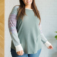 Very Curious Mixed Print Top-Tops-Ave Shops-[option4]-[option5]-[option6]-[option7]-[option8]-Shop-Boutique-Clothing-for-Women-Online